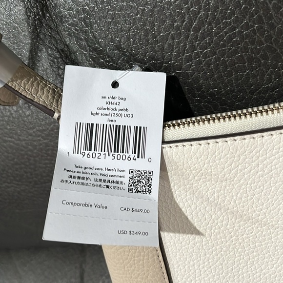 Kate spade outlet small shoulder bag in colorblock pebble light sand - Picture 3 of 10
